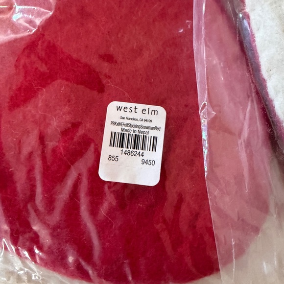 West Elm Red and Cream Kids Stocking Set - Picture 3 of 4